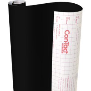 Creative Covering&trade; Adhesive Covering, Black, 18" x 16 ft