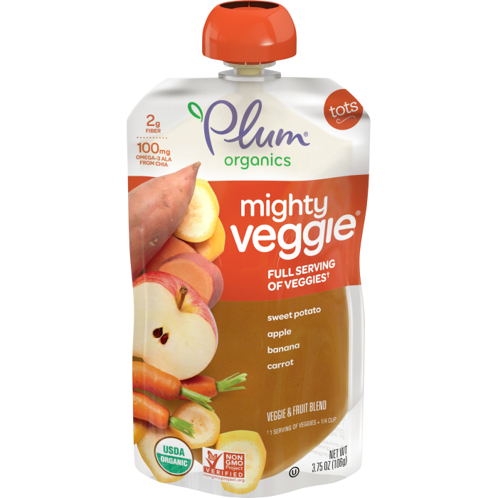 Sweet Potato Apple Banana Carrot Tots Pouch