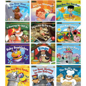 Rising Readers Leveled Book, Nursery Rhyme Songs & Stories, Set of 12