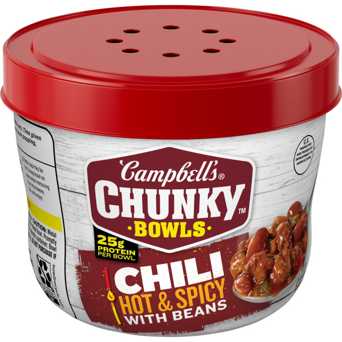 Hot & Spicy Chili with Beans Microwavable Bowl