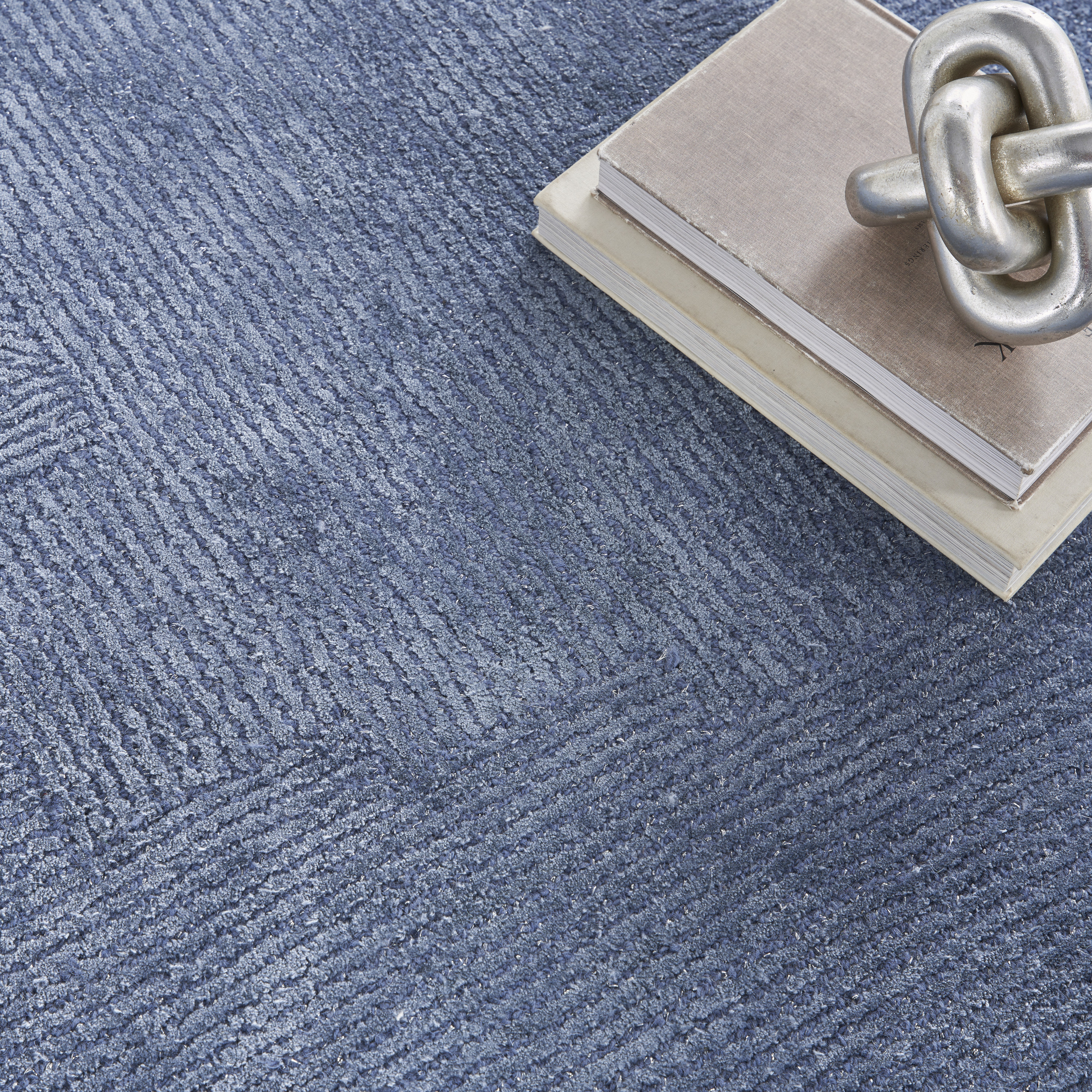 Michael Amini Ma30 Star 9'9" x 13'9" Blue Modern Indoor Rug