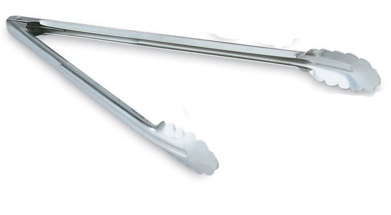 16-inch economy stainless steel utility tongs