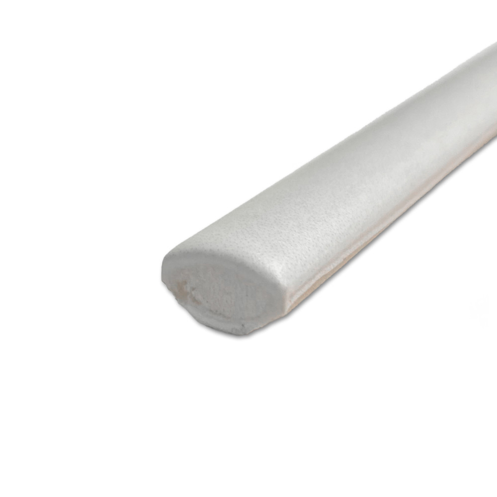 Coco Demi-Bullnose Matte Cloud White 1/2 in. x 7-7/8 in. Ceramic Wall Trim