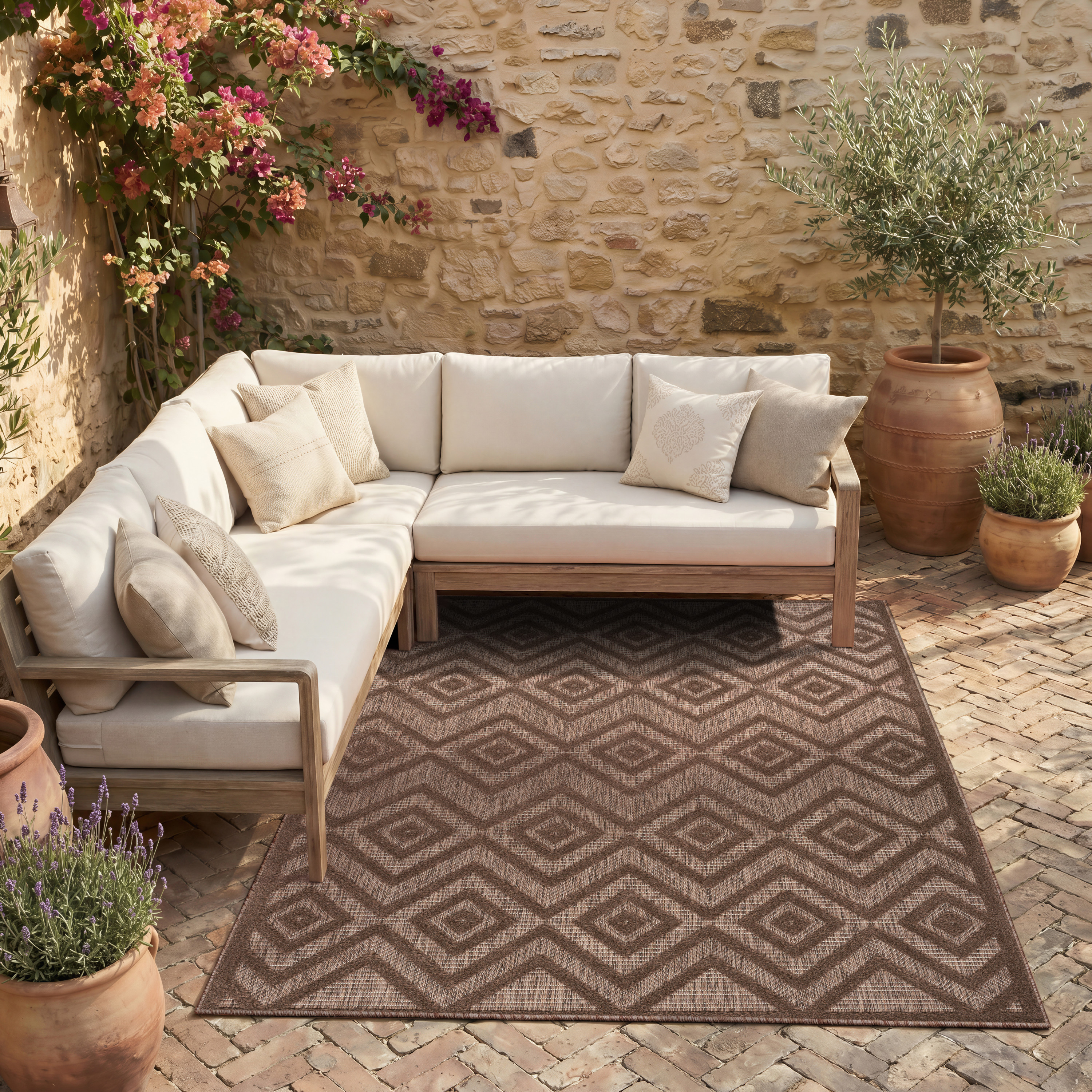 Nourison Versatile 5' x 7' Brown Modern Rug