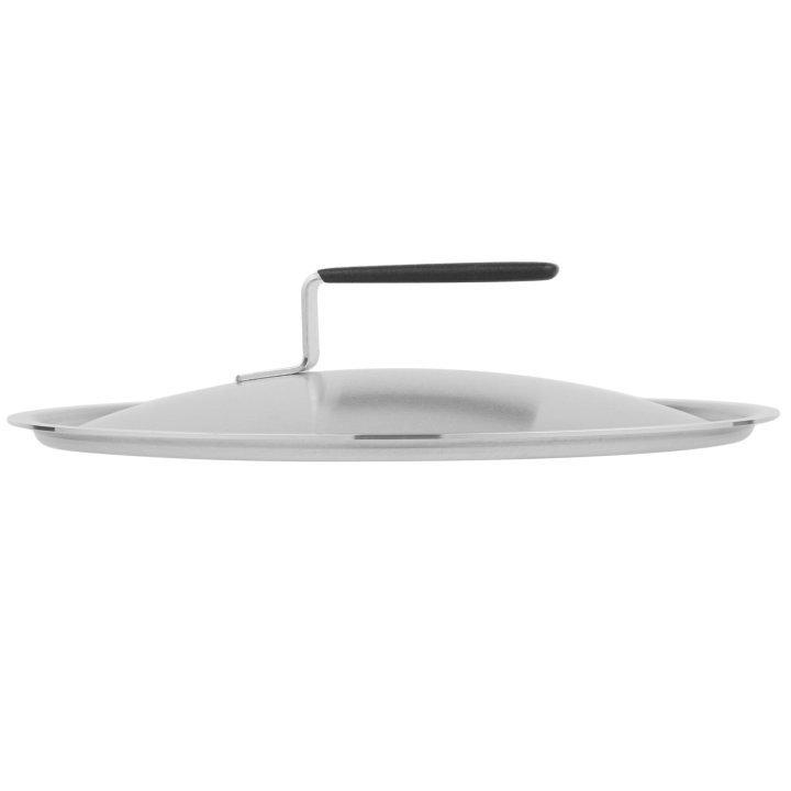 11 3/16-inch Wear-Ever® domed aluminum cover with satin finish and dipped handle