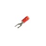 Nylon Insulated Locking Fork Terminal Length .86 Inches Width .29 In Wire Range #22-#16 AWG Color Red Copper Tin Plated
