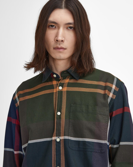 Camicia in tartan oversize a maniche lunghe Renford
