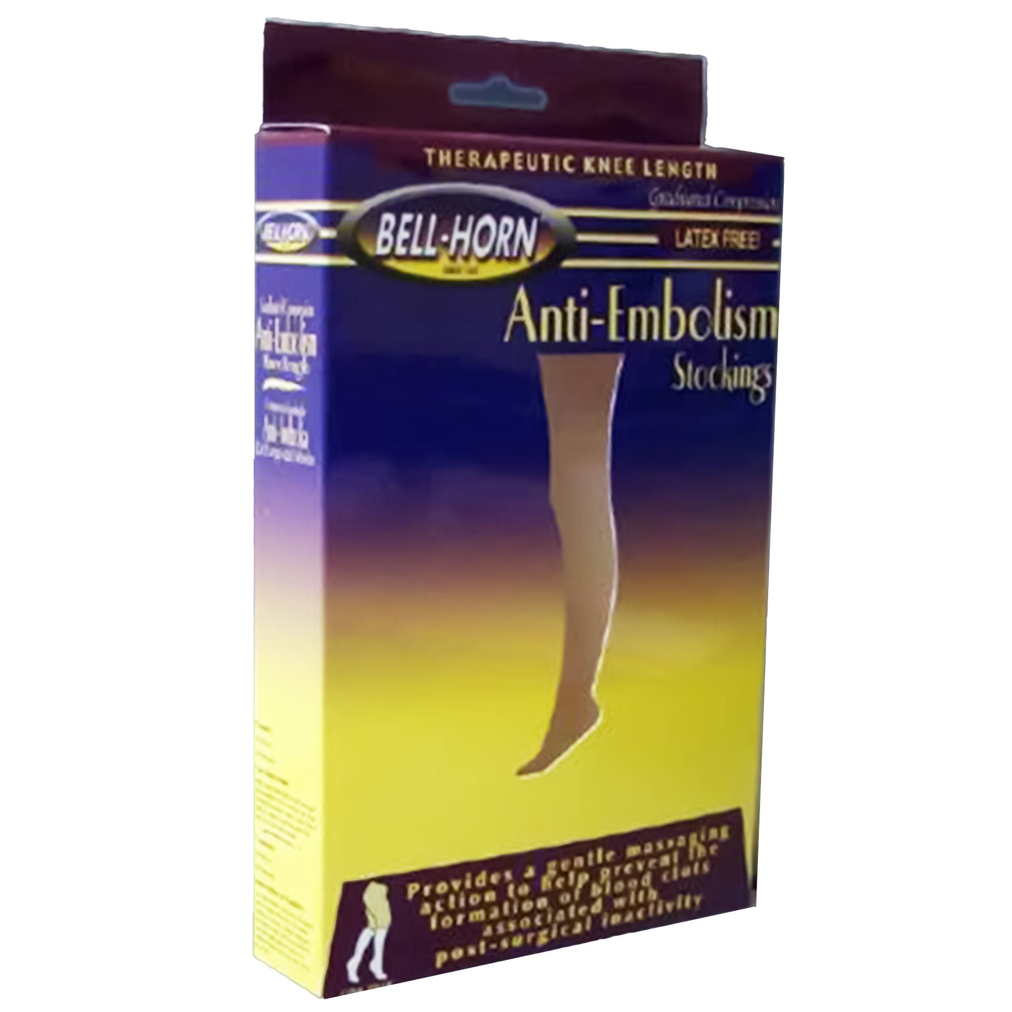 Bell-Horn® Anti-Embolism Stocking, Beige, Knee Length, Closed Toe, Extra Large
