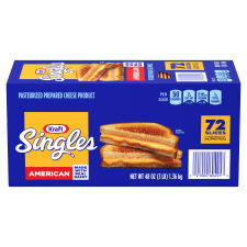 Kraft Singles American Cheese Slices 48 oz Box (72 Slices)
