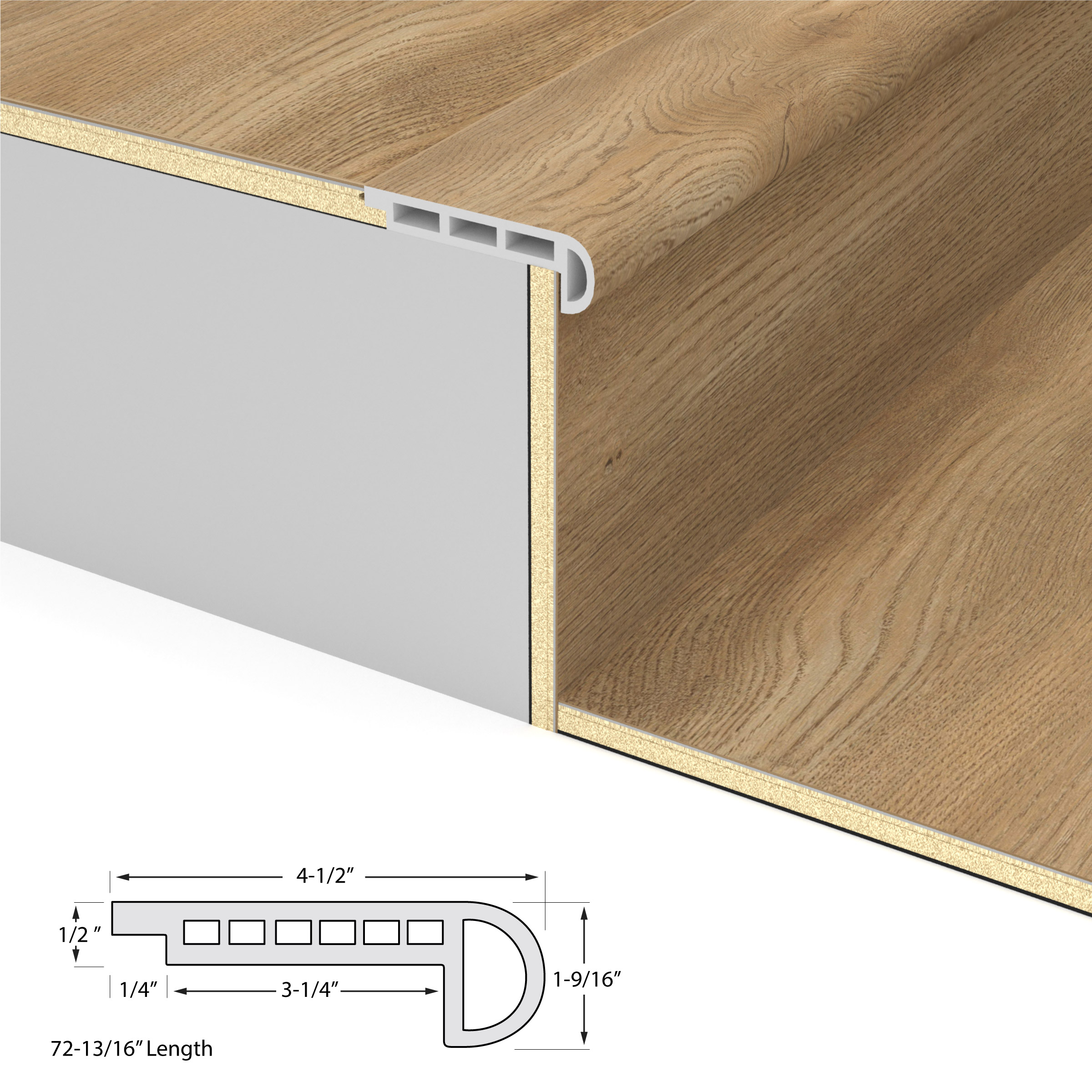 Golden Hour Oak  Stair Nosing Flush view 3