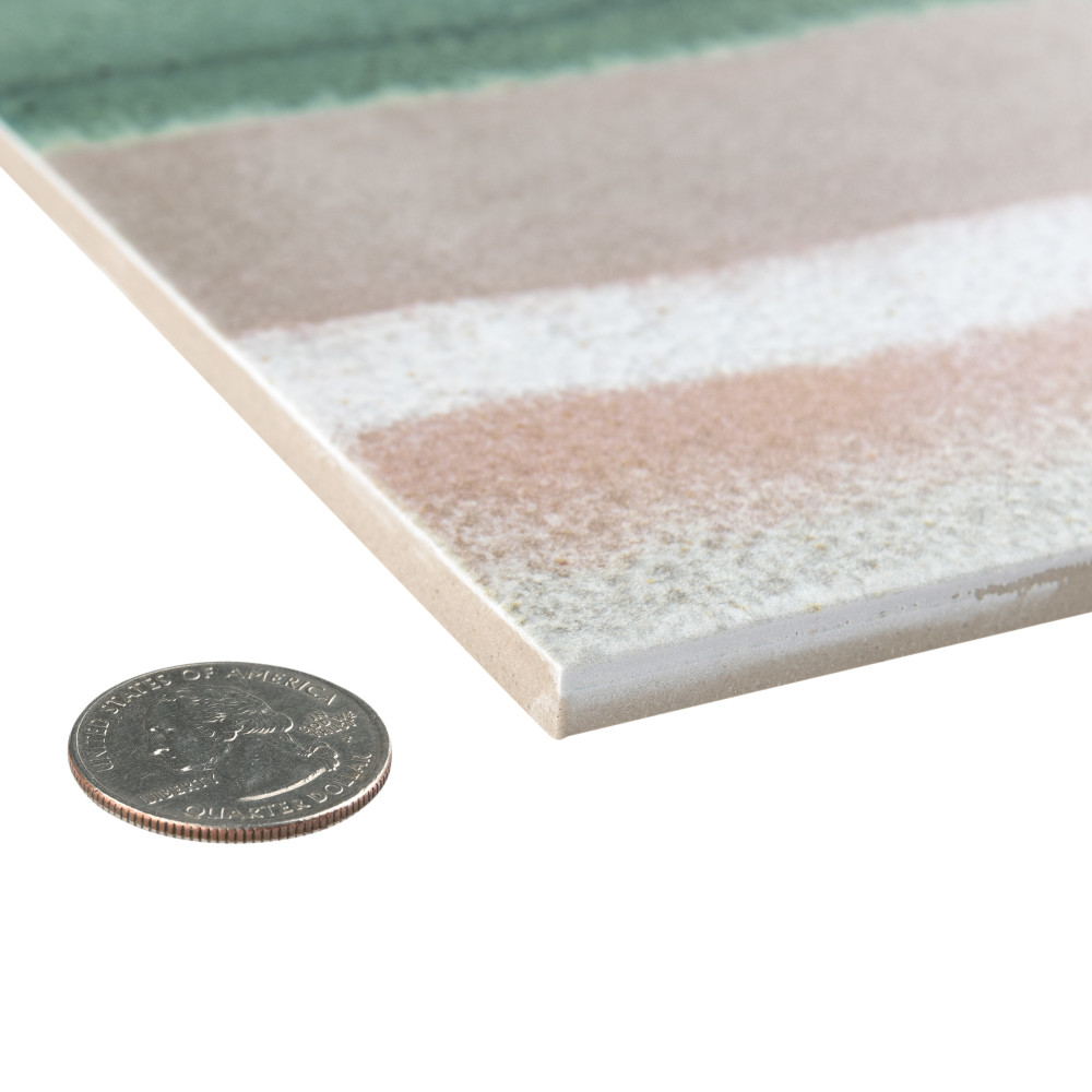 Matter Canvas Taupe Green 6 in. x 6 in. Porcelain Floor and Wall Tile