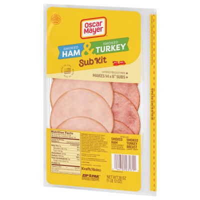 Oscar Mayer Kit w/ Extra Lean Smoked Ham & Extra Lean Smoked Turkey Breast Lunch Meat, 28 oz. Pack