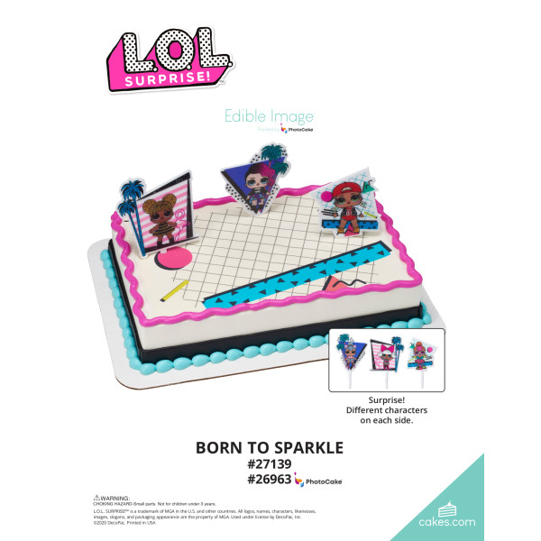 L.O.L. SURPRISE!™ Born To Sparkle The Magic of Cakes® PhotoCake® Enhanced Background Page