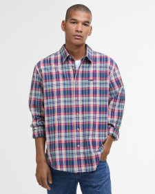 Clifton Madras Relaxed Long-Sleeved Shirt Classic Red
