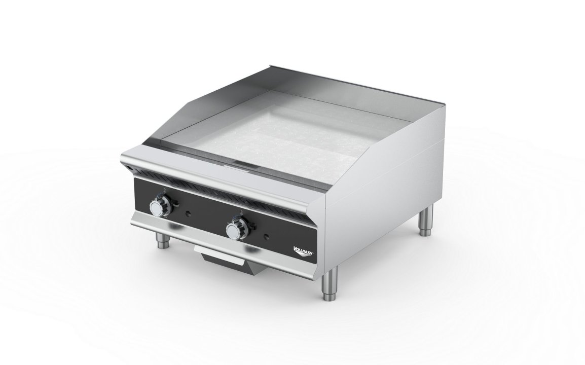 24-inch medium-duty flat-top gas griddle with manual controls