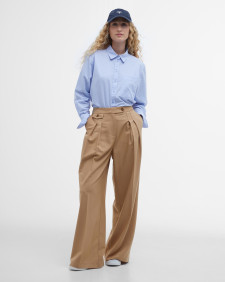 Francis Wide-Leg Trousers Dark Camel