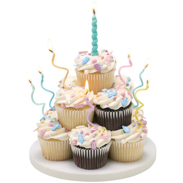 Bright Twirl Shaped Candles