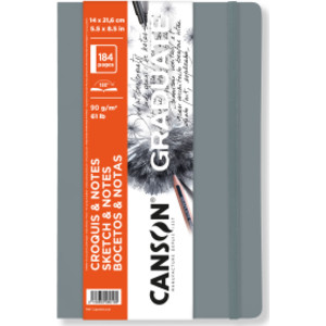 Graduate Sketch & Notes Art Book, Light Gray, Soft Cover Binding, 92 Sheet, 5.5x8.5 inch, 1 Count