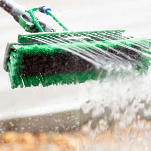 Unger, nLite, 16" Power Brush, Flagged Nylon Bristles, Green