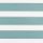 Horizontal striped roller blind with alternating teal textured bands and white opaque bands; bands lie flat and aligned, shown in a close-up, evenly lit, flat composition.