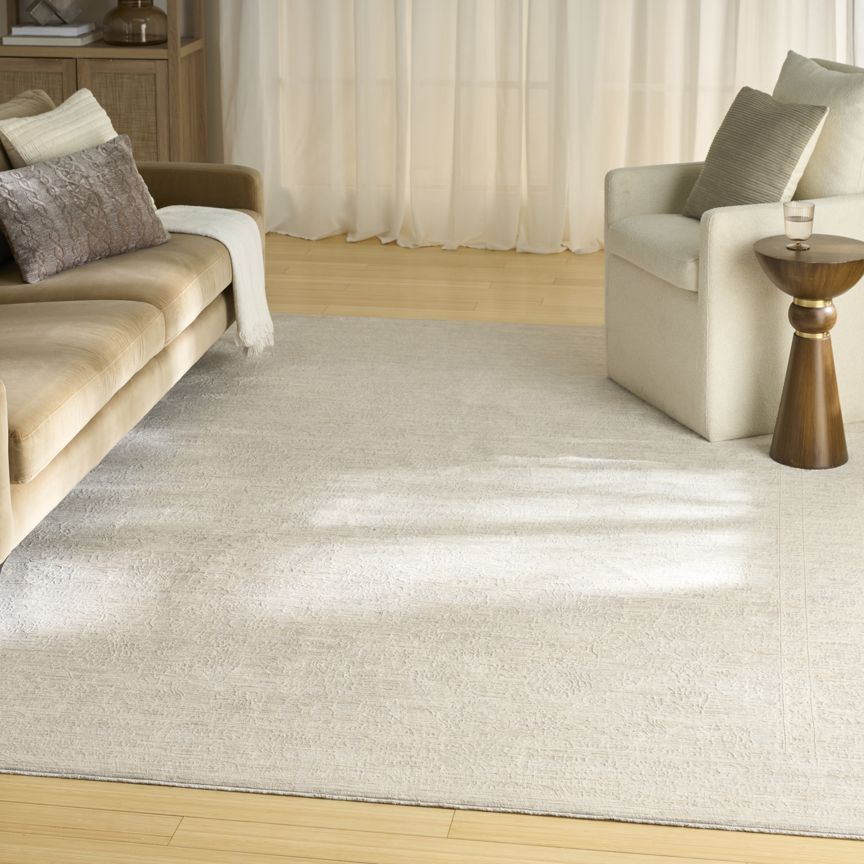 Nourison Shadows 9' x 12' Ivory Grey Vintage Indoor Rug