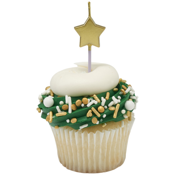 Gold Stars Shaped Candles