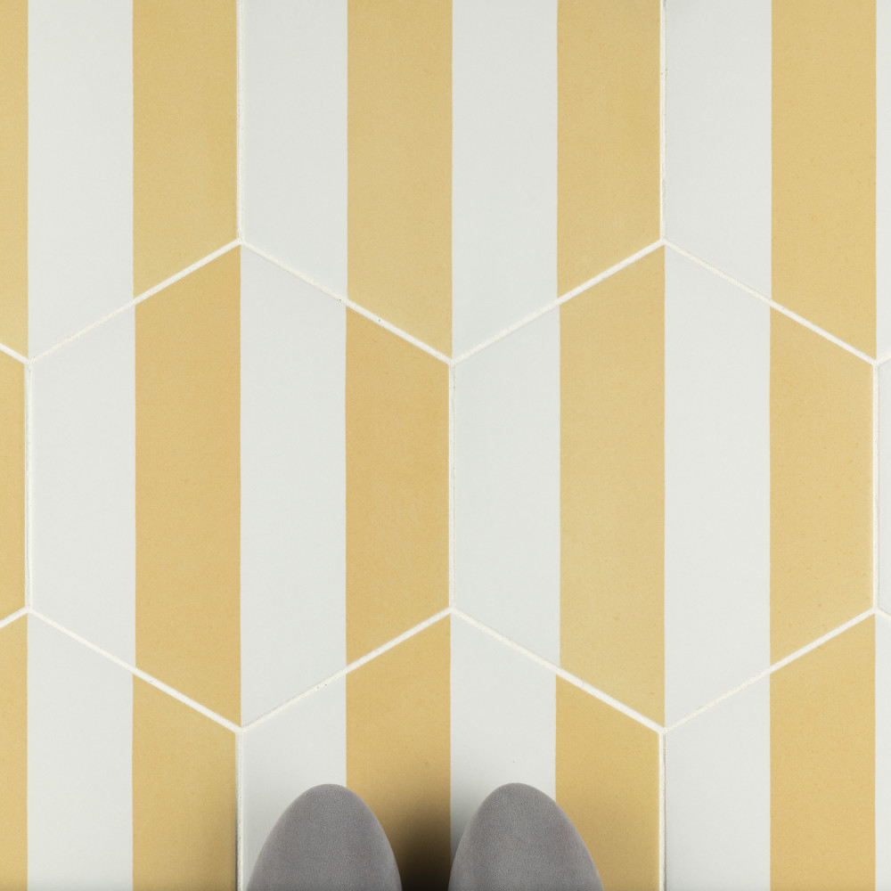 Porto Capri Hex Dandelion 8-5/8 in. x 9-7/8 in. Porcelain Floor and Wall Tile