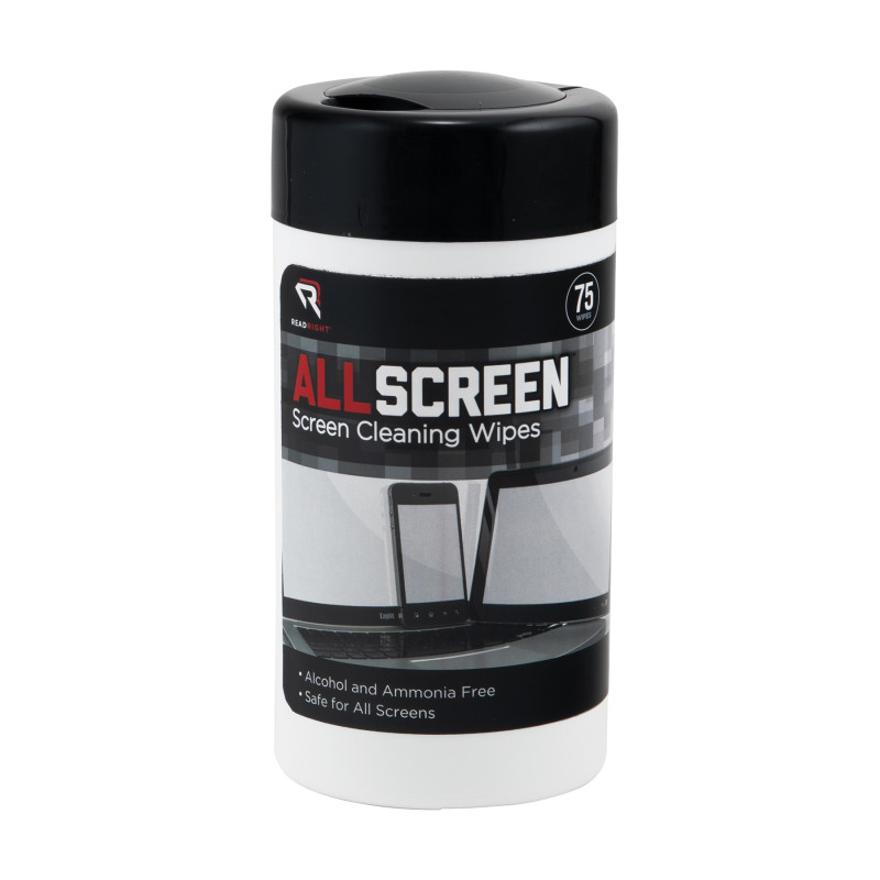 AllScreen Screen Cleaning Wipes, 75 Count Tub