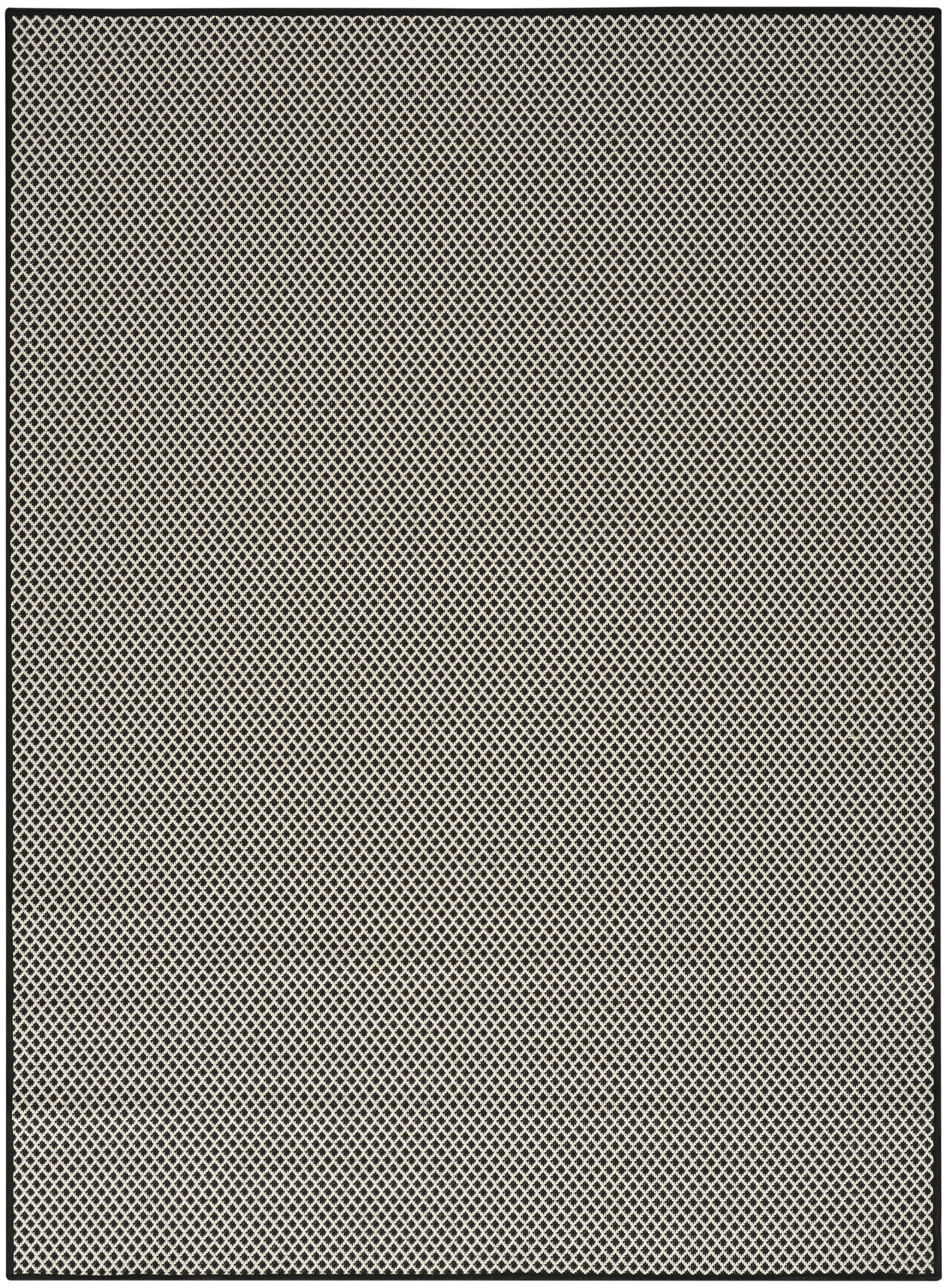 Nourison Courtyard 4' x 6' Black White Modern Rug
