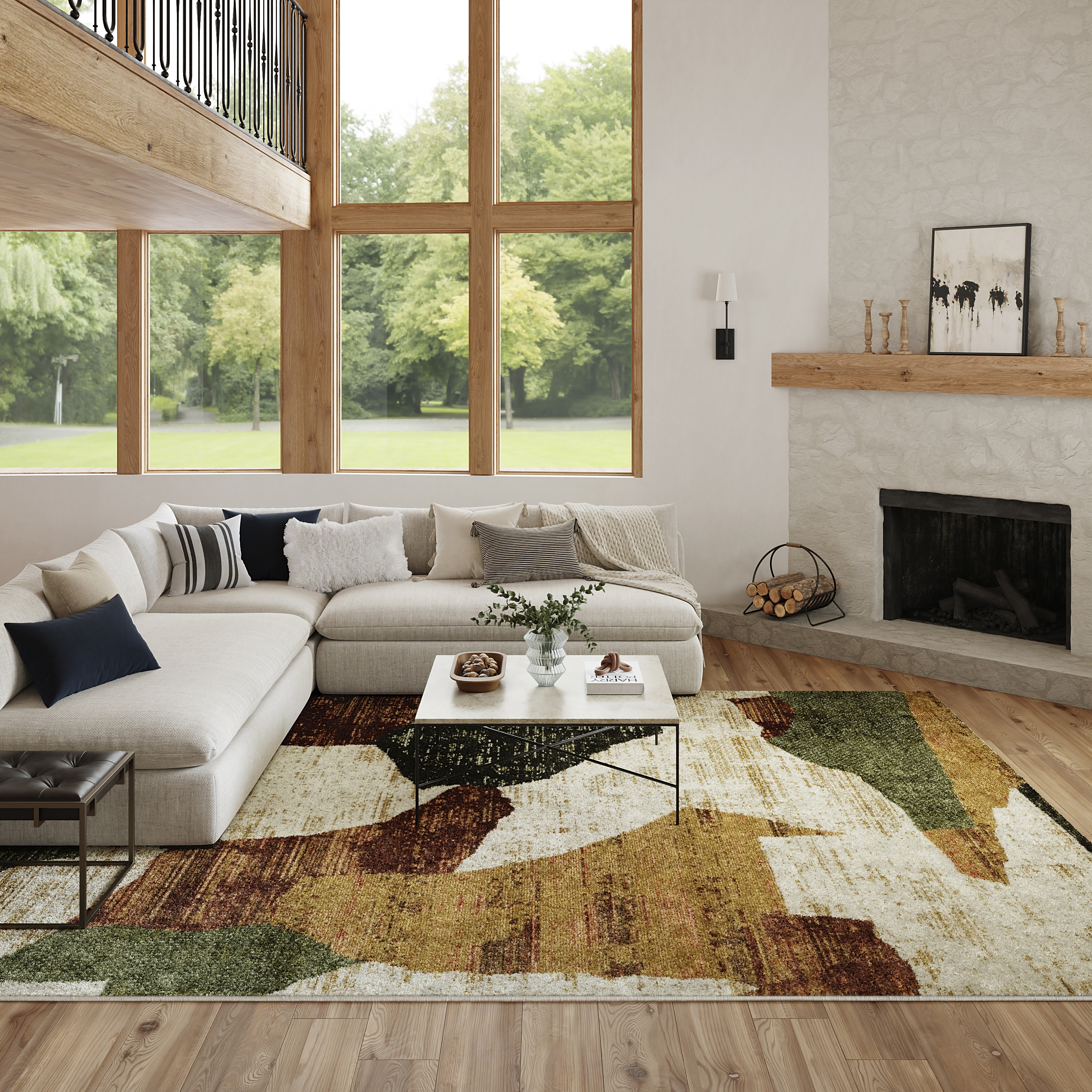Nourison Nordic 8' x 10' Beige Multi Modern Indoor Rug