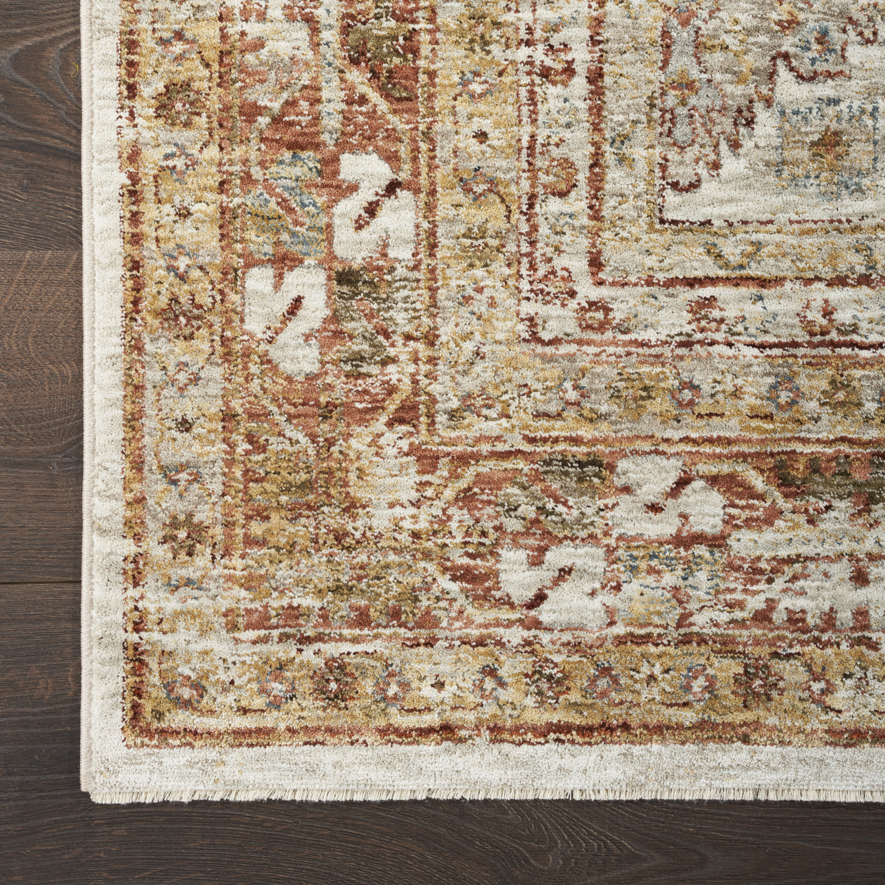Nourison Sahar 9'3" x 12'7" Rust Vintage Indoor Rug