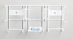 Glove Box Holder Countertips™ Horizontal or Vertical Mounted 3-Box Capacity White 7-1/2 X 17 Inch Coated Wire