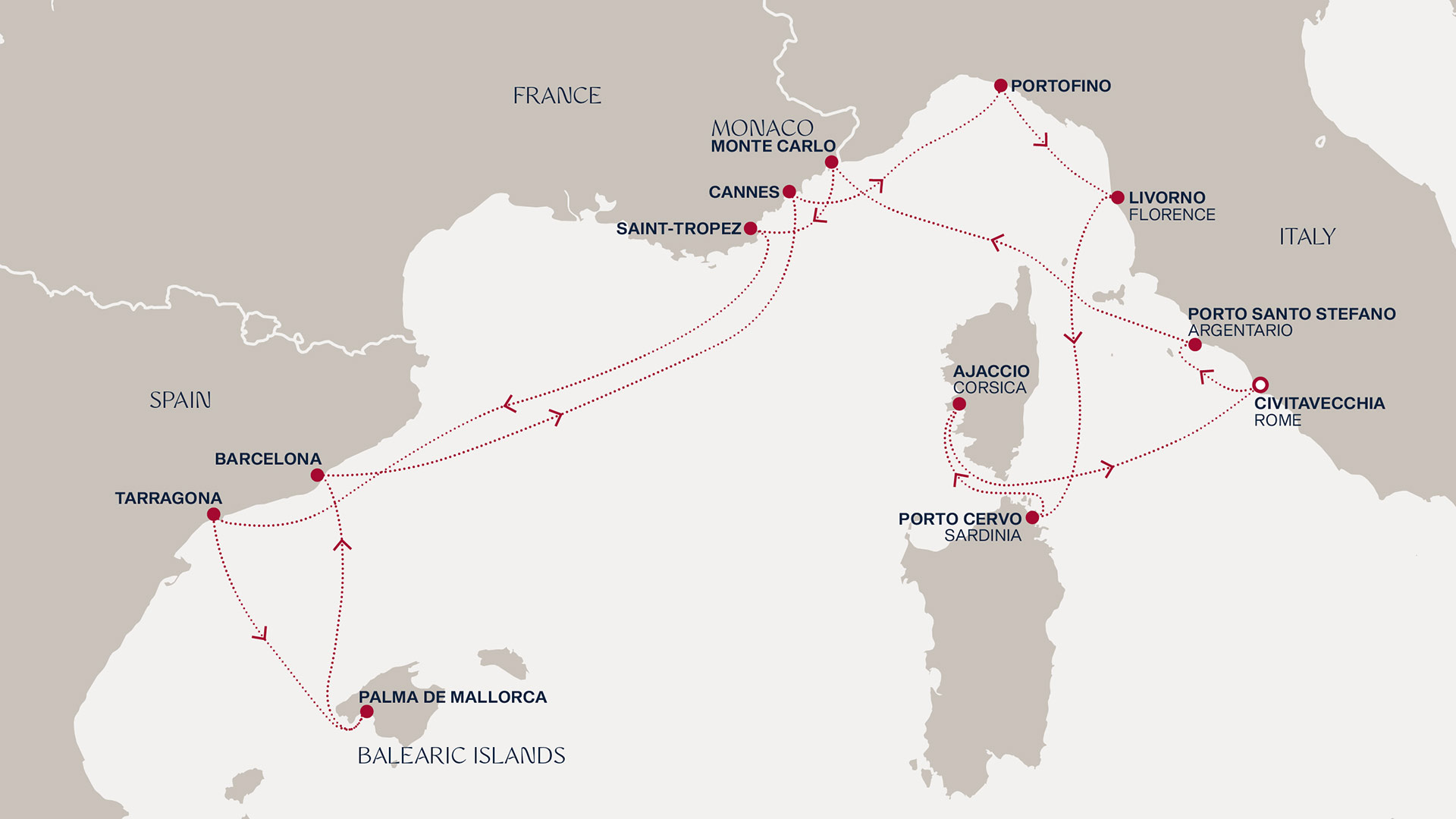 Itinerary map