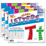TREND Patchwork FF 4" Friendly Combo Ready Letters&reg;, 3 Packs T-79801-3