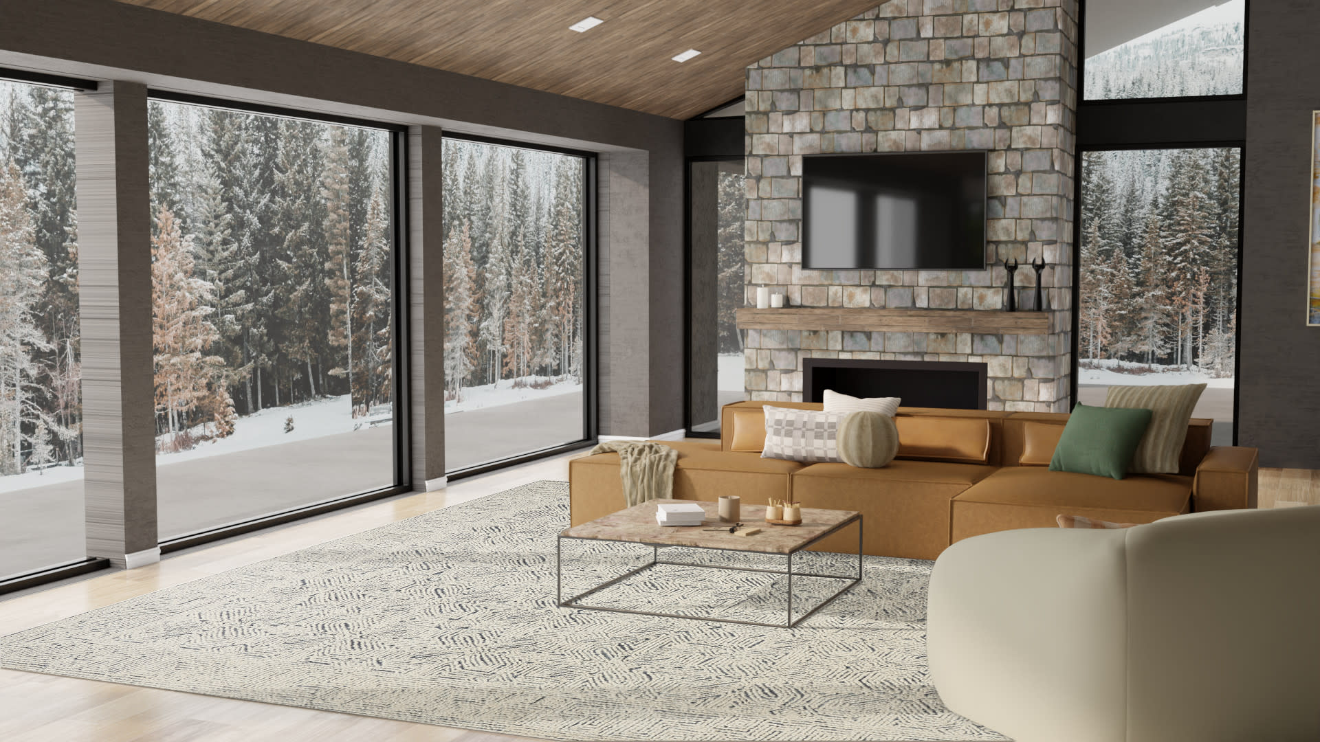 Nourison Colorado 7'9" x 9'9" Ivory Navy Modern Indoor Rug