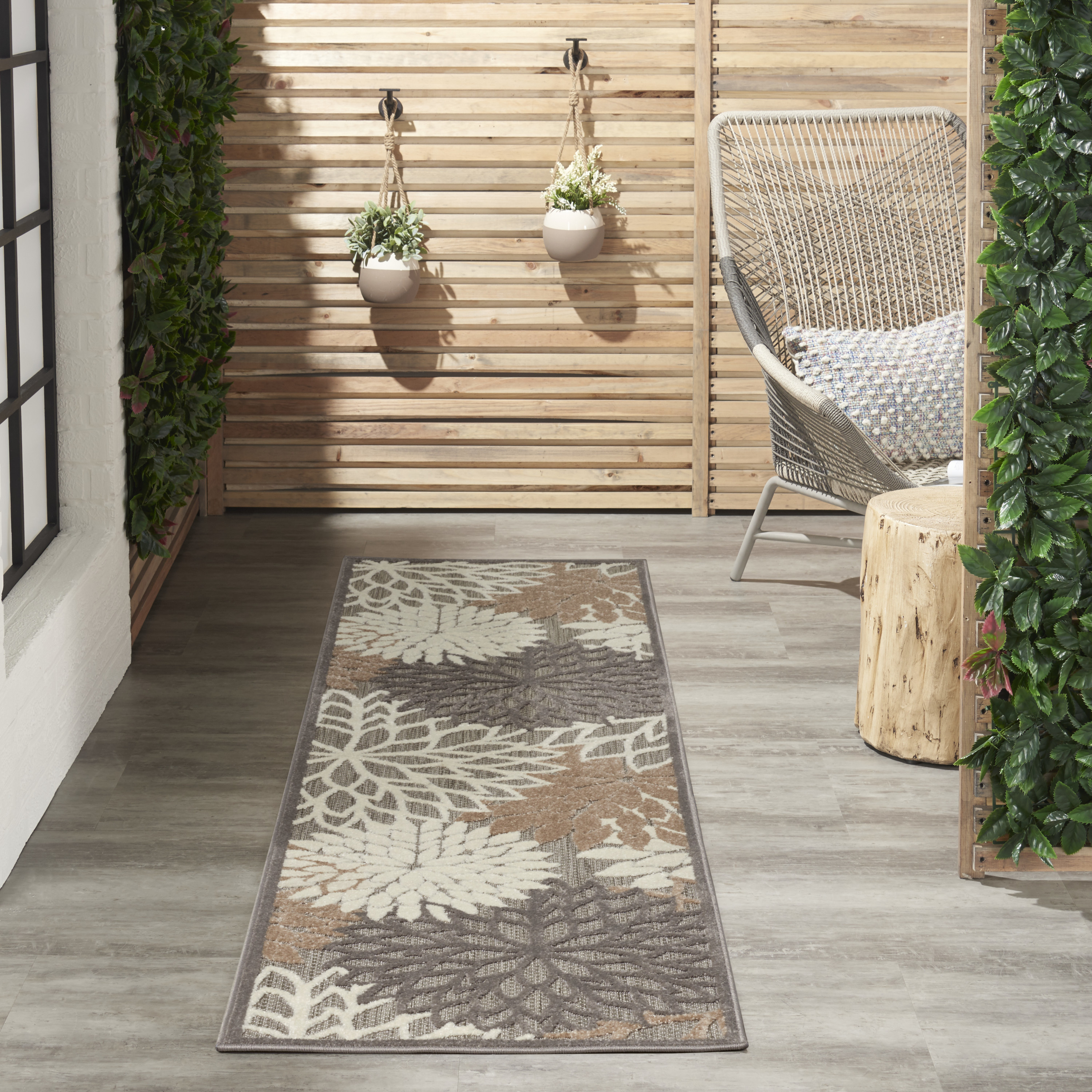Nourison Aloha 2' x 6' Natural Tropical Rug