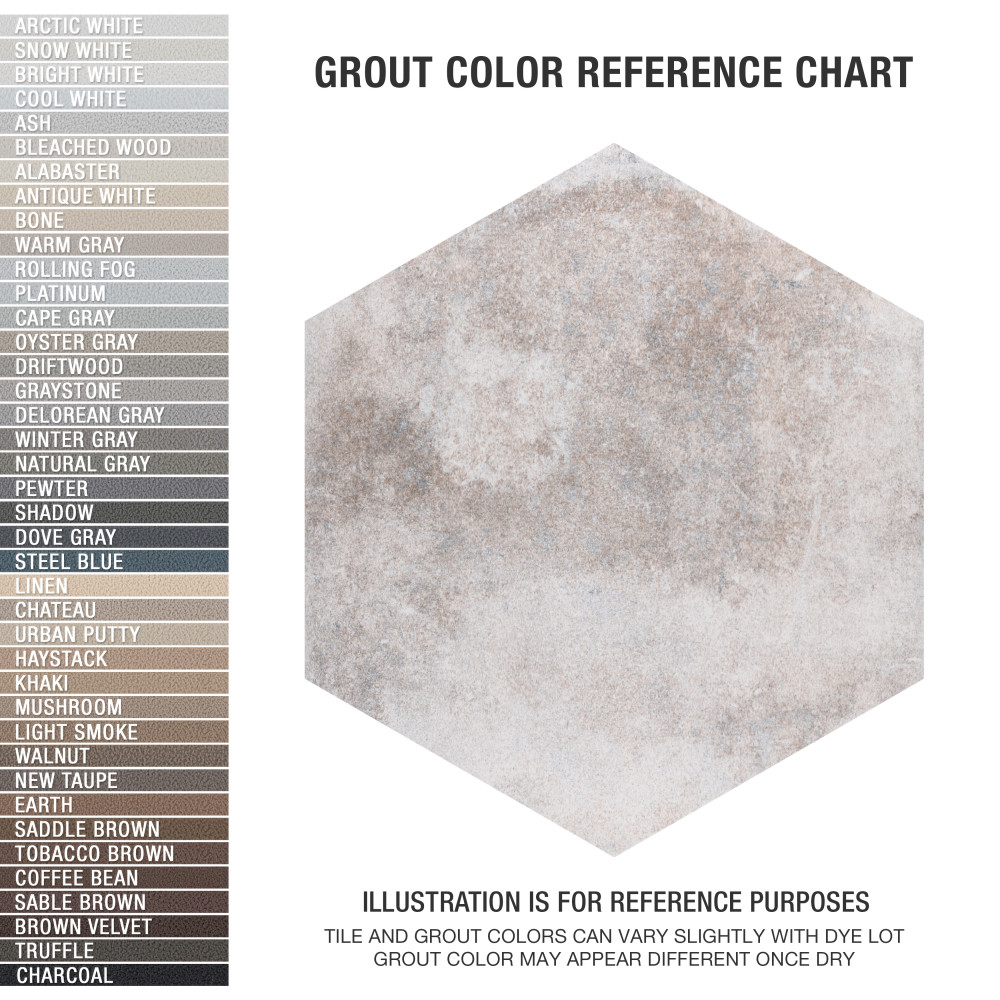 Americana Boston Hex Downtown 14-1/8 in. x 16-1/4 in. Porcelain Floor and Wall Tile