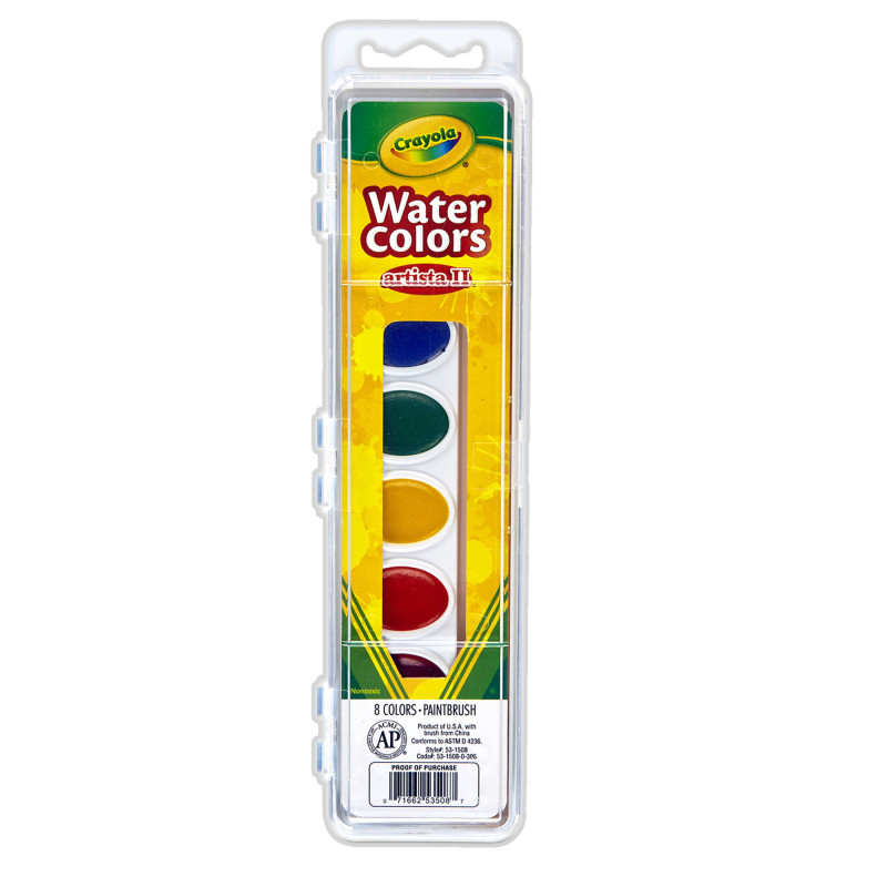 Pans Artista II Watercolors Set, 8 Count
