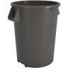 Carlisle, Bronco, 32 gal, Resin, Gray, Round, Receptacle