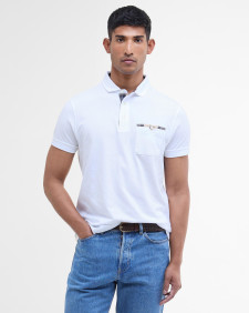 Corpatch Short-Sleeved Polo Shirt Classic White