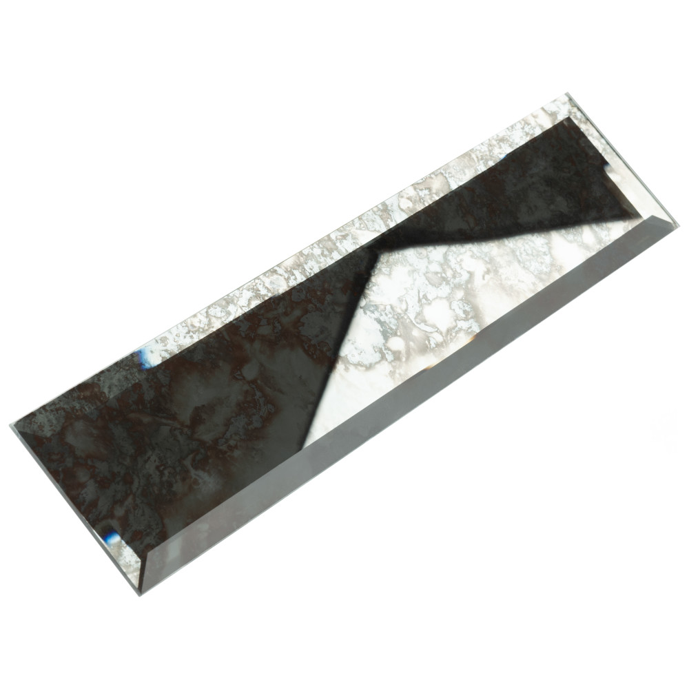 Lustre Beveled Antique Mirror 3 in. x 12 in. Glass Wall Tile