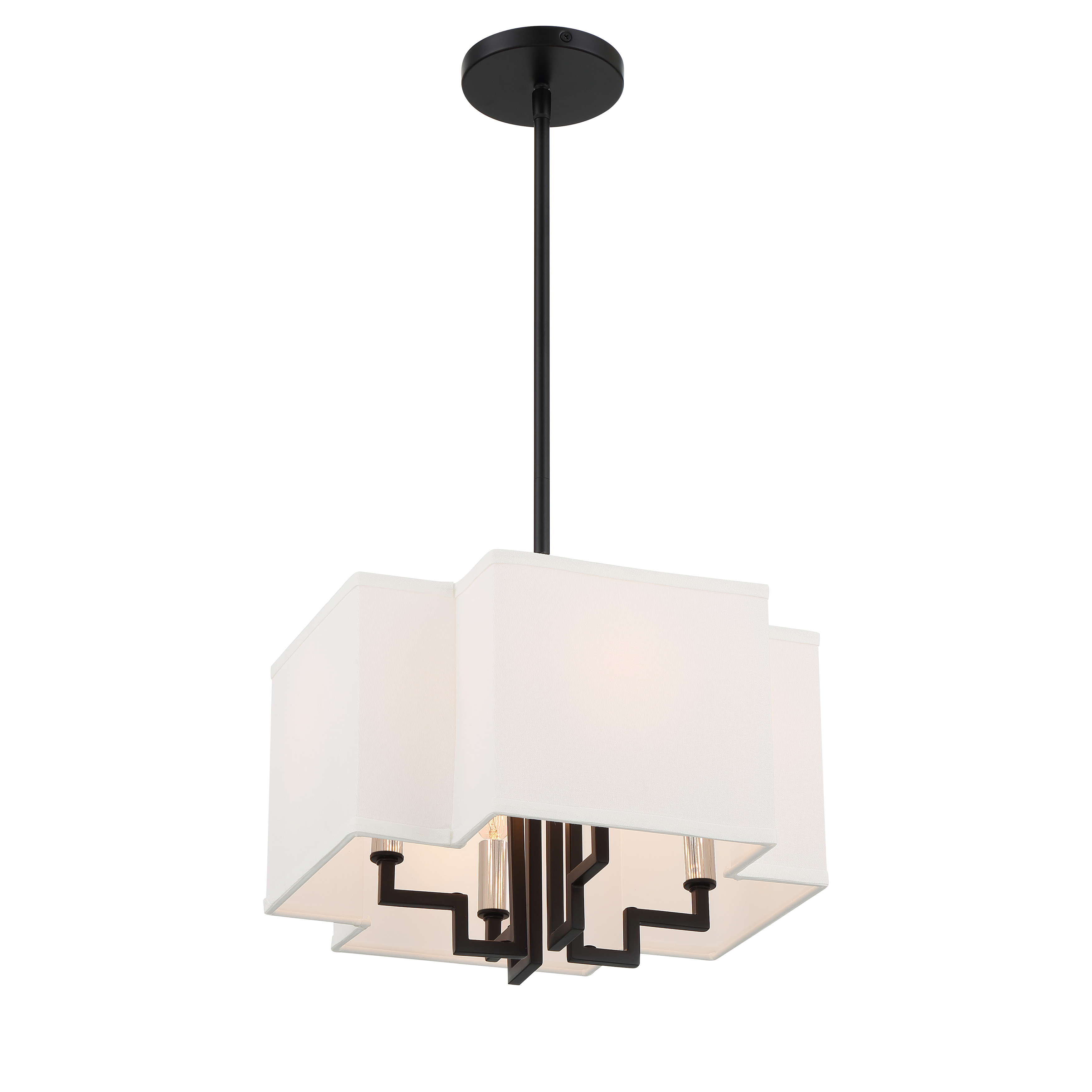 Upham Estates - 4 Light Convertible Pendant / Semi Flush