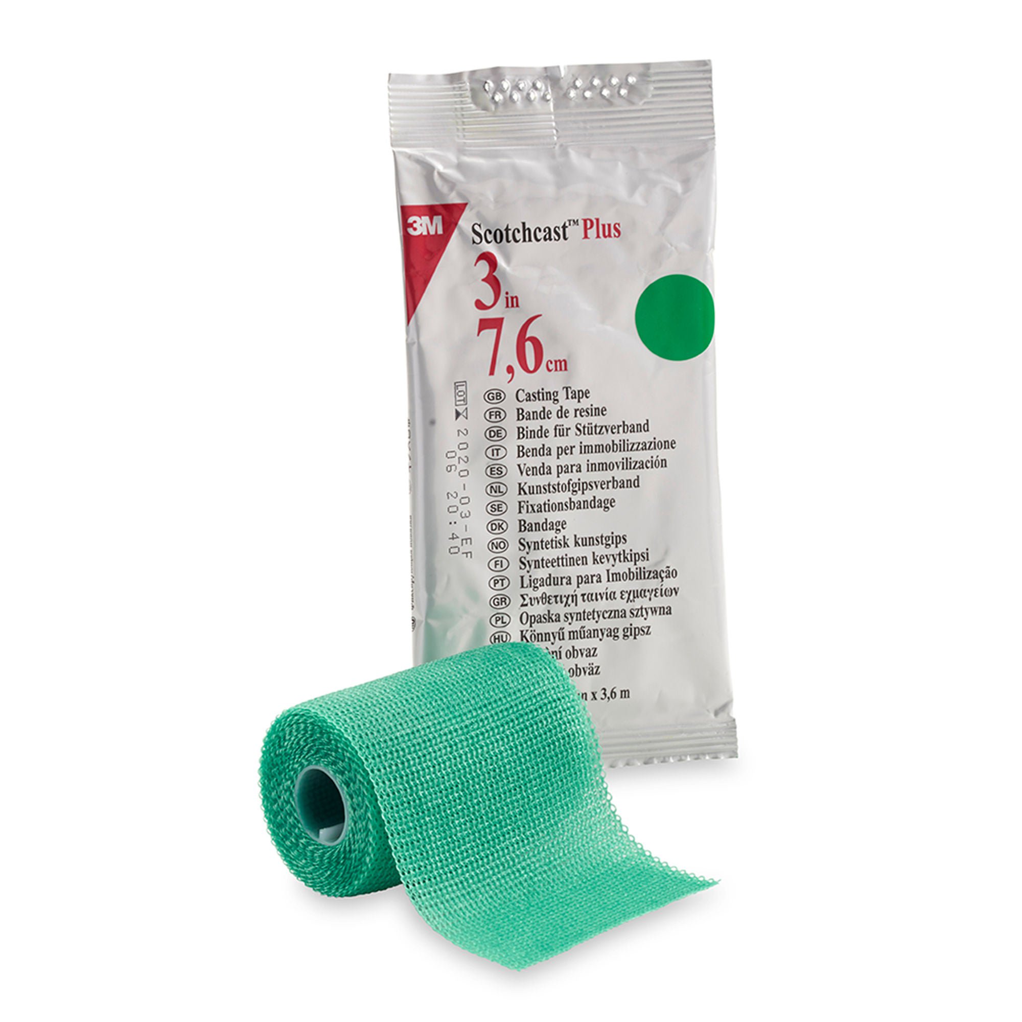 3M™ Scotchcast™ Plus Green Cast Tape, 3 Inch x 4 Yard
