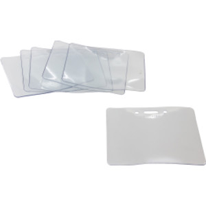Proximity Badge Holders, Horizontal, Clear, Pack of 50