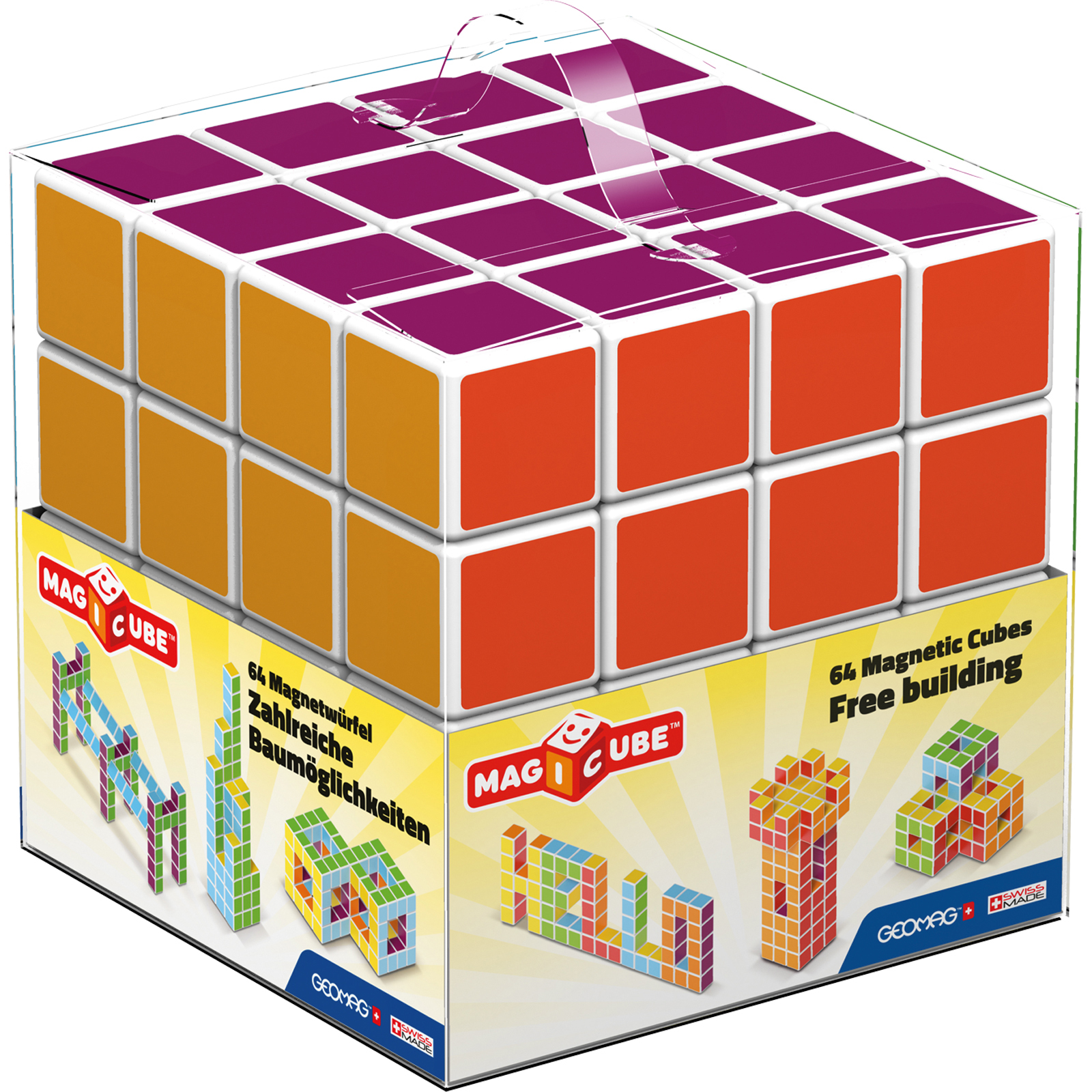 Geomag Magicube - 64 Piece Multicolored Free Building Set