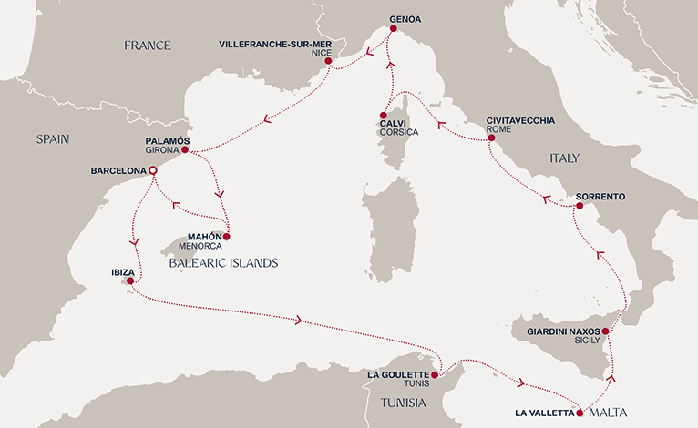 Itinerary map