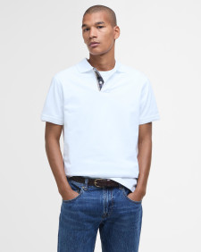 Premium Tartan Pique Polo Shirt Classic White