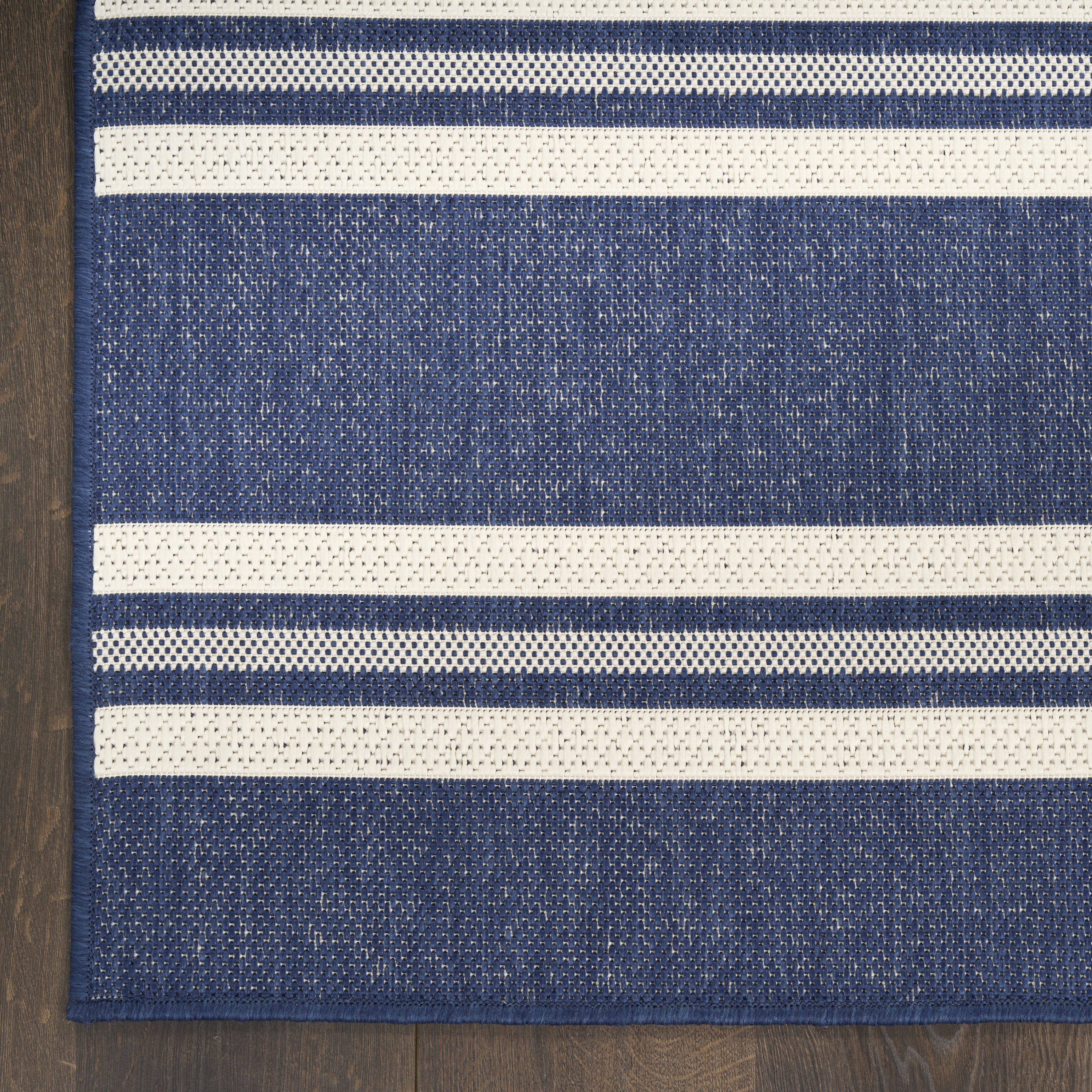 Nourison Horizon Indoor/Outdoor 9' x 12' Navy Modern Rug