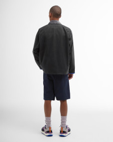 Barbour x Flower Mountain Oversized Transport Waxed Jacket Charcoal