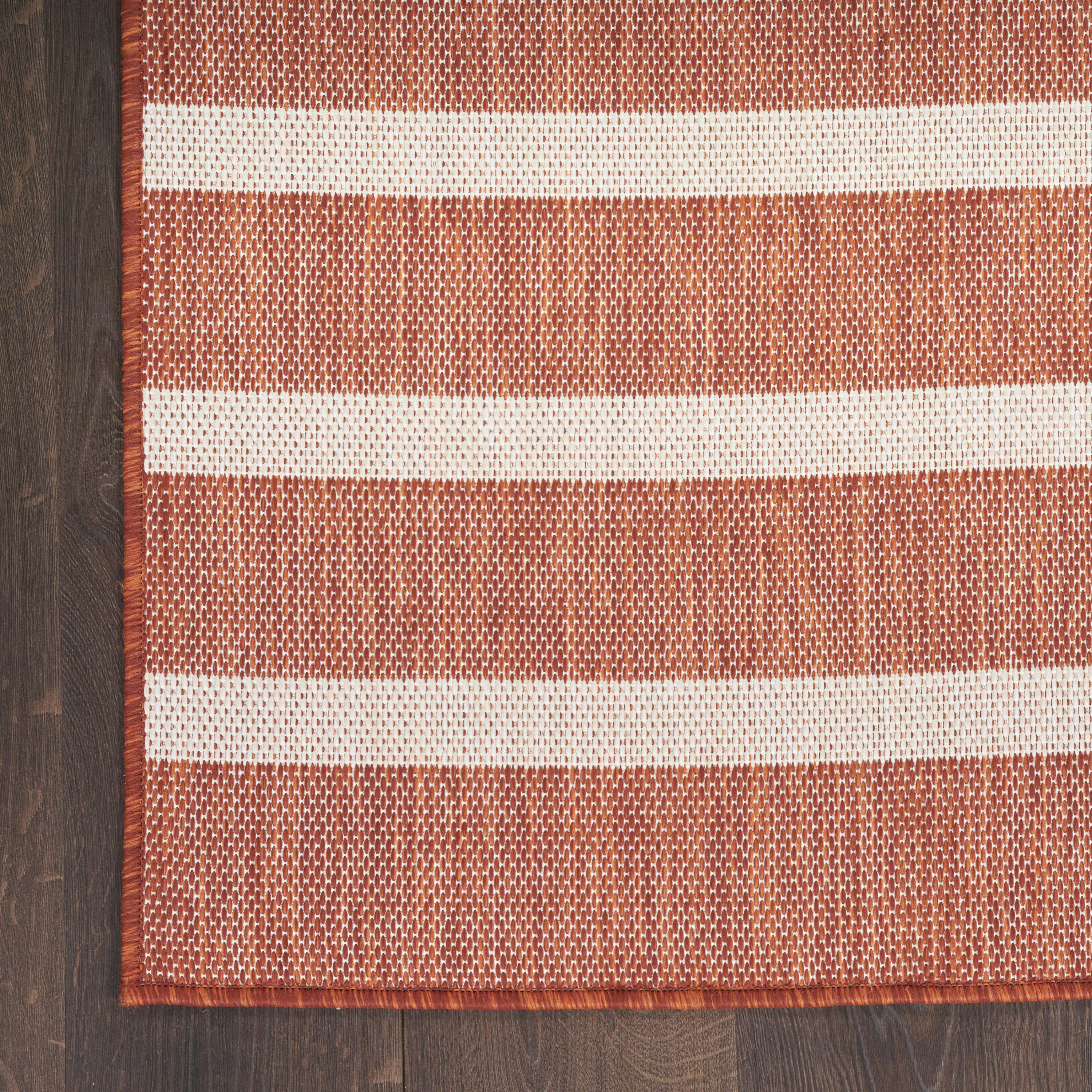 Nourison Positano 2'2" x 12' Terracotta Ivory Modern Rug